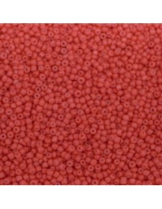 Perle de rocaille fine rose corail 2mm 2