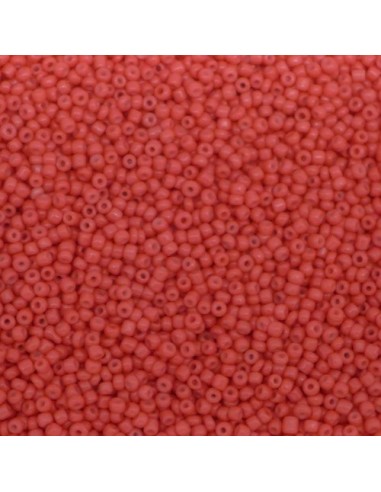 Perle de rocaille rose corail pour tissage de bracelet