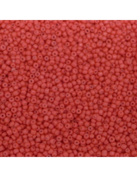Perle de rocaille rose corail pour tissage de bracelet