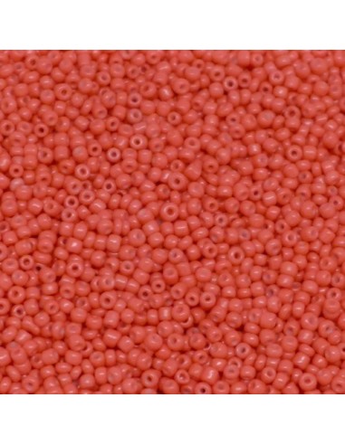 Perle de rocaille rose corail 2mm pour collier