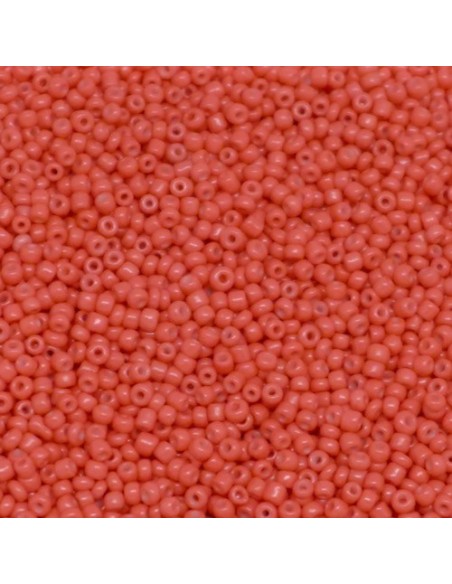 Perle de rocaille rose corail 2mm pour collier