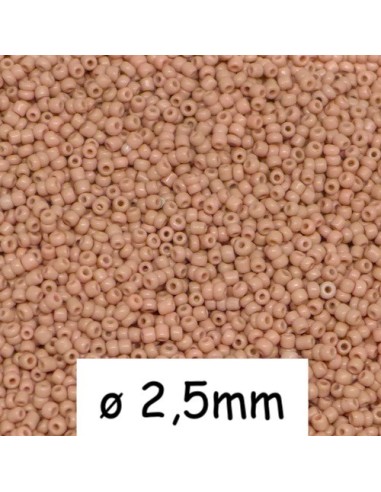 Perle de rocaille fine rose chair mat 2,5mm pas chère