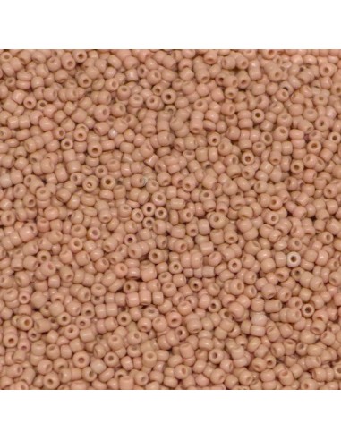 Perle de rocaille fine rose chair mat 2,5mm pour création bracelet