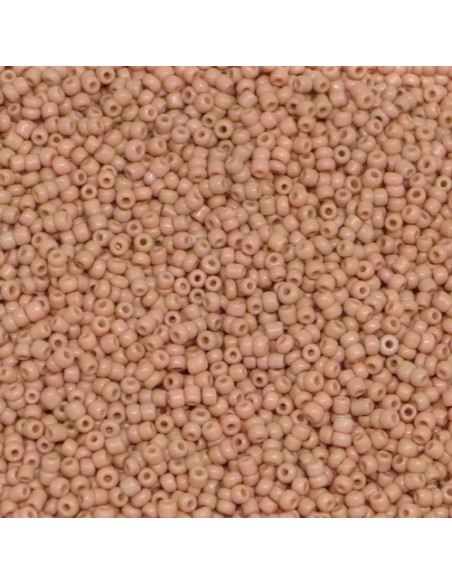 Perle de rocaille fine rose chair mat 2,5mm pour création bracelet