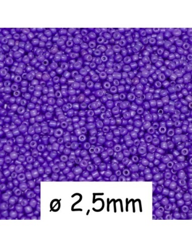 Perle de rocaille fine violet lilas nacré 2,5mm