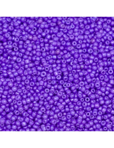 Perle de rocaille violet nacré pour création bijoux