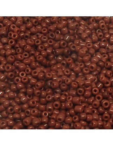 Perle de rocaille 3mm marron brique pour tissage de perles