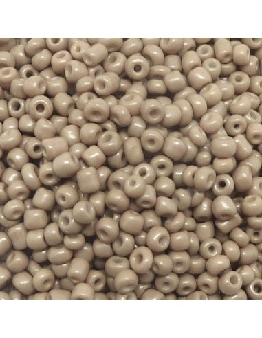 Perle de rocaille beige mat en verre 2,5mm pour création DIY