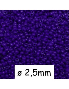 Perle de rocaille violet bleu indigo 2,5mm