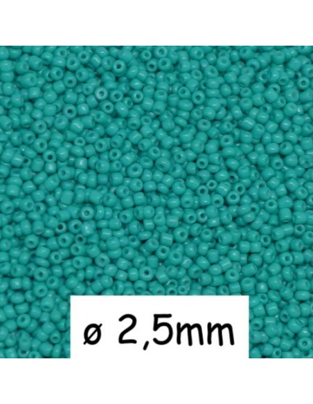 Perle de rocaille bleu turquoise 2,5mm Perle de rocaille bleu turquoise 2,5mm