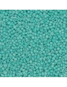 Perle de rocaille bleu vert opaline 2,5mm 2