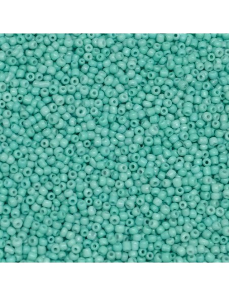 Mini Perle de rocaille bleu vert opaline pas chère
