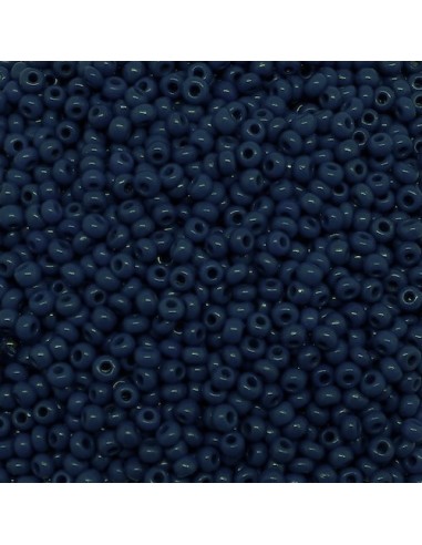 Perle rocaille bleu marine 3mm pour création bijoux