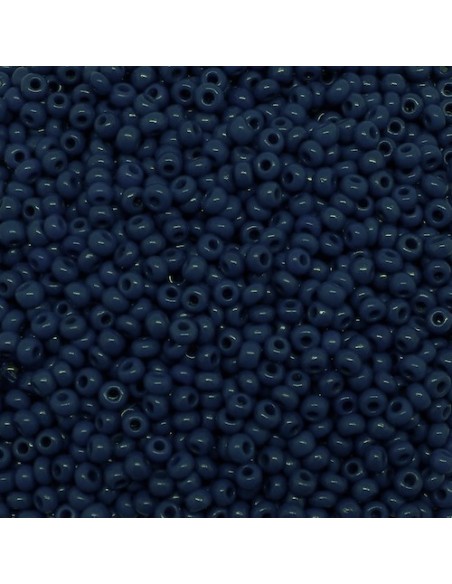Perle rocaille bleu marine 3mm pour création bijoux