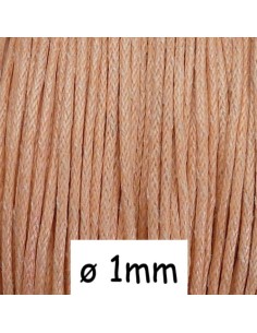 Coton ciré 1mm orange saumon pour création DIY