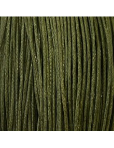 Coton ciré 1mm vert kaki pour bijoux 2
