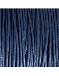 Cordon coton ciré bleu marine 1mm 2