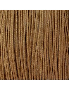 Fil coton ciré marron noisette 1mm 2