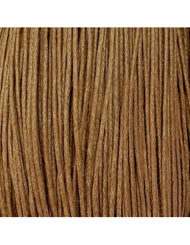 10m de fil coton ciré 1mm marron, noisette