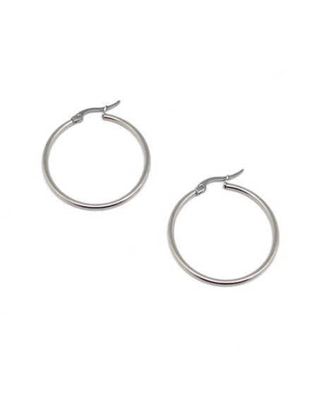 Créole 30mm acier inox à customiser