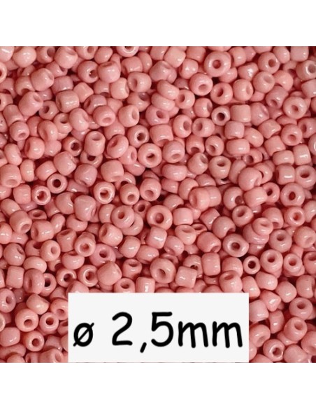 Mini perle rocaille rose pastel pour création bijoux