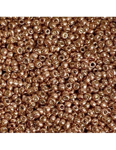 Perle rocaille or rose 2,5mm pour bijoux