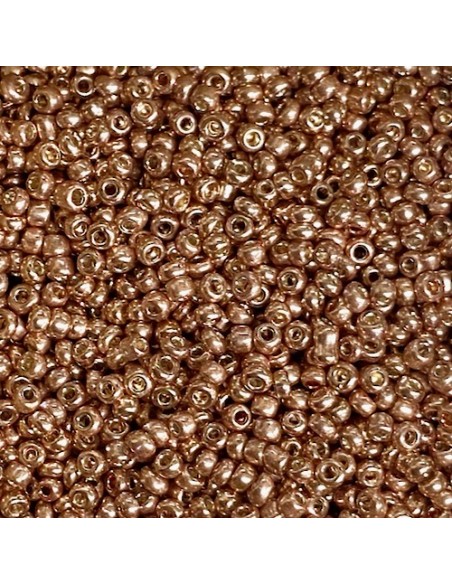 Perle rocaille or rose 2,5mm pour bijoux