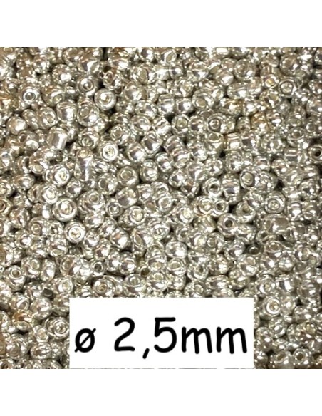 Mini rocaille argenté pour création bracelet