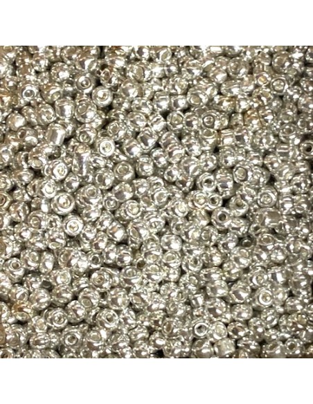 Perle rocaille argenté pour tissage 2,5mm