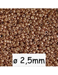 Mini perle rocaille or rose 2,5mm pour création bijoux