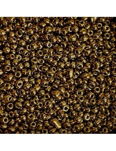 Mini rocaille doré foncé pour création bracelet