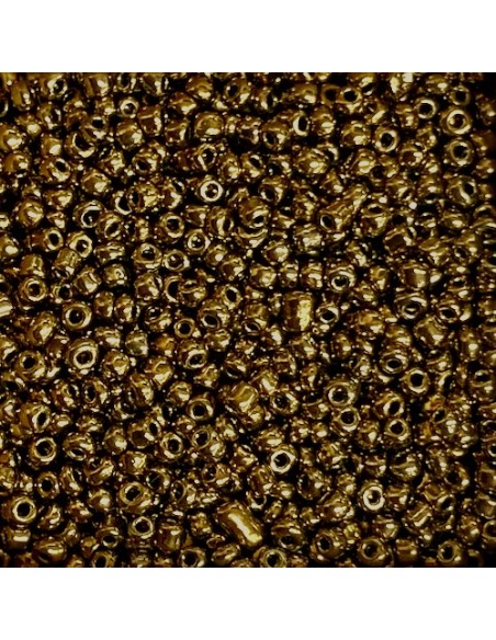 Mini rocaille doré foncé pour création bracelet