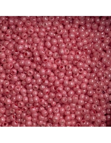 Perle de rocaille fine rose bonbon 2mm pour création bracelet