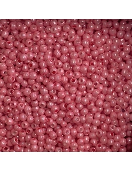 Perle de rocaille fine rose bonbon 2mm pour création bracelet