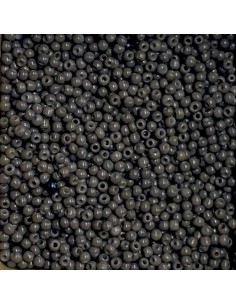 Mini perle gris foncé, rocaille 2mm 2
