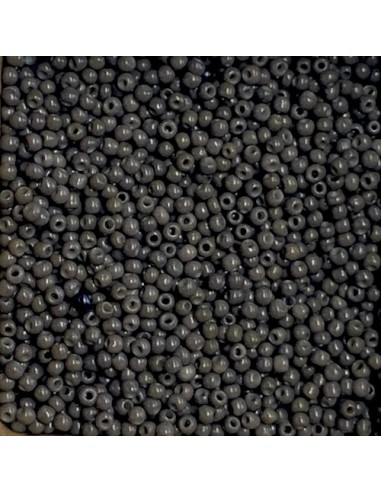 Perle rocaille gris foncé 2mm pour création DIY
