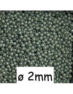 Rocaille fine vert céladon nacré 2mm pas chère - perle fine