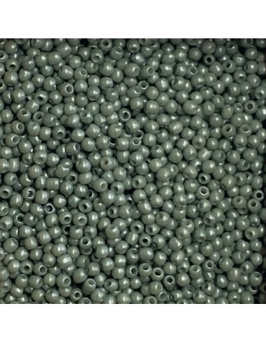 Perle de rocaille fine vert céladon nacré 2mm pour création bijoux