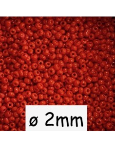 Mini perle rocaille orange rouge pour création bijoux