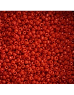 Mini perle rocaille orange rouge pour création bijoux 2