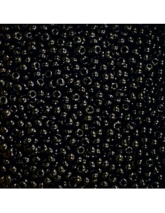 Perle de rocaille fine noire 2mm 2