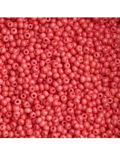 Mini perle rocaille 1,5mm rose corail lumineux pour création bijoux 2