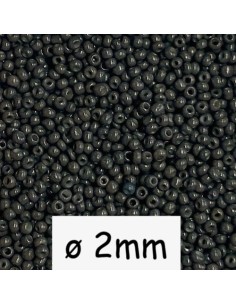 Rocaille fine marron gris foncé 2mm pas chère - perle fine