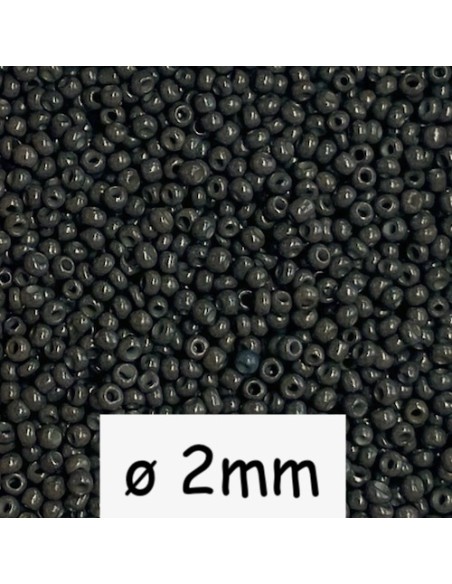Rocaille fine marron gris foncé 2mm pas chère - perle fine
