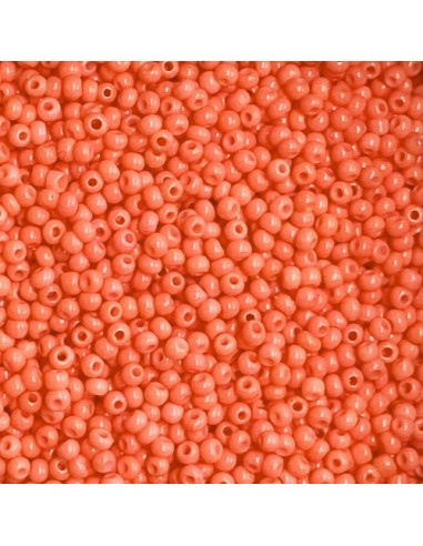 Mini perle de rocaille orange 2mm pour tissage