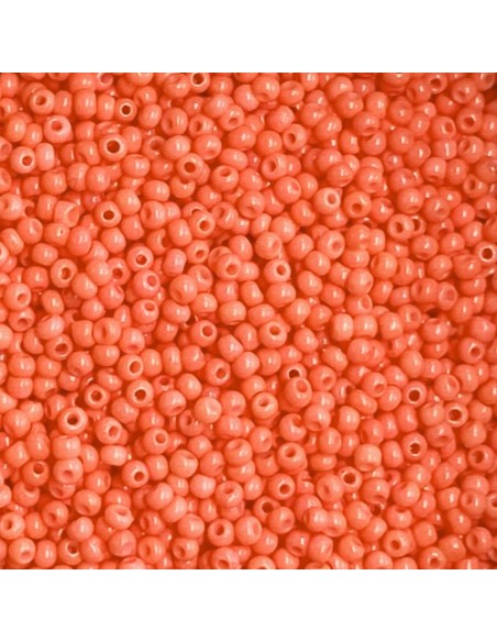 Mini perle de rocaille orange 2mm pour tissage