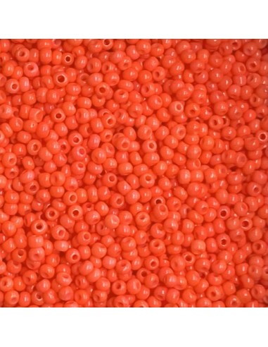 Rocaille ronde 2mm orange corail pas chère