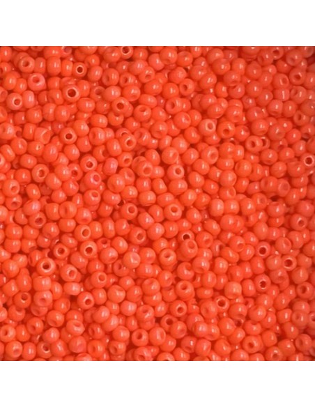 Rocaille ronde 2mm orange corail pas chère