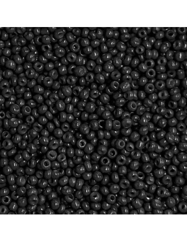 Perle de rocaille fine  gris foncé 2mm pour création DIY