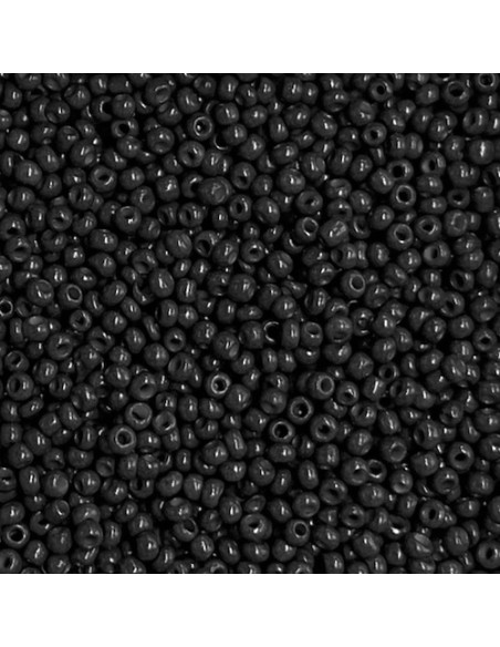 Perle de rocaille fine  gris foncé 2mm pour création DIY